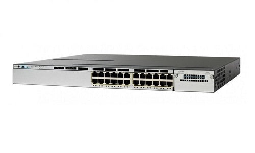 WS-C3850-24P-S - Cisco Catalyst 3850 Switch 24 Port PoE+, IP Base - Refurb'd