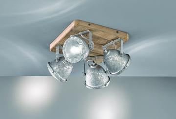 navigare oregon industrial ceiling light with wood trim