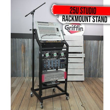 GRIFFIN Rack Mount Cart Stand & Top Mixer Platform 25U