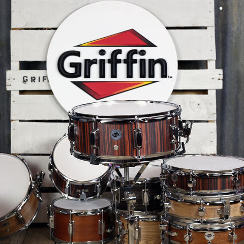 Snare Drum by GRIFFIN - 14" x 5.5" Black Hickory PVC