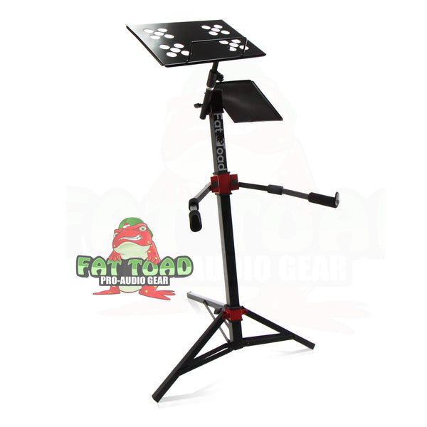 Double Laptop Stand For Djs Mobile Disc Jockey Pc Table Clamp