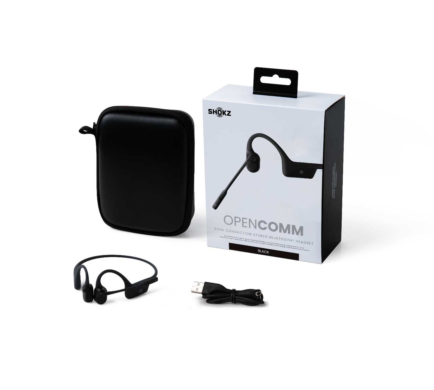 Casque Conduction Osseuse Shokz OpenComm Bluetooth 5.1, Microphone