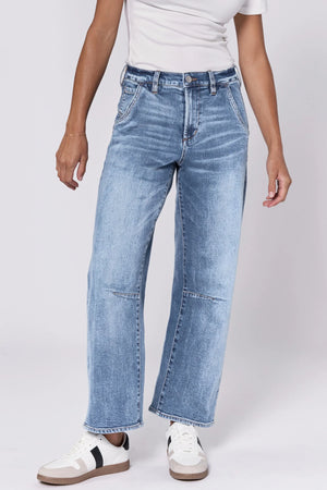 Dear John Lasso High Rise Cropped Loose Fit- Western Hue - Howard & Marge Boutique