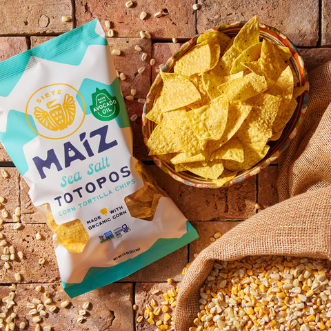 Siete Sea Salt Maíz Totopos Corn Tortilla Chips