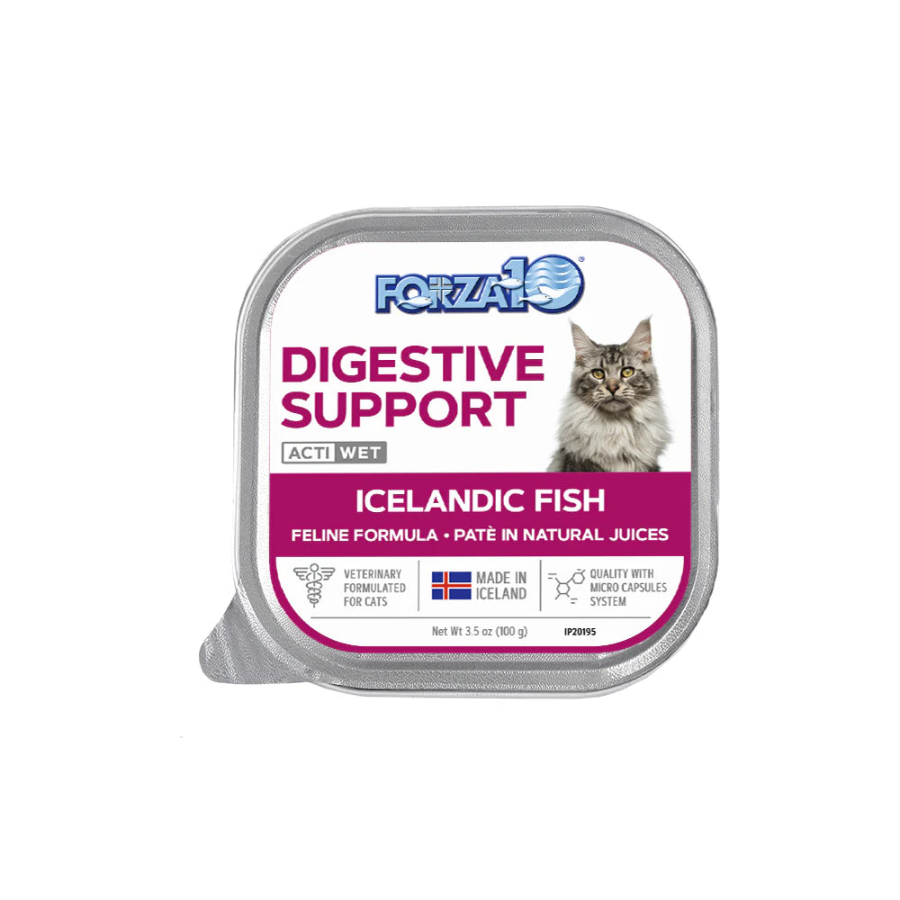 Forza 10 Digestive Support Actiwet Fish Cat Food - 3.5-oz
