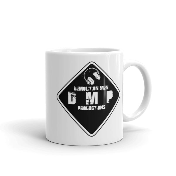 DMP White Mug - Reversed Black Sign Logo