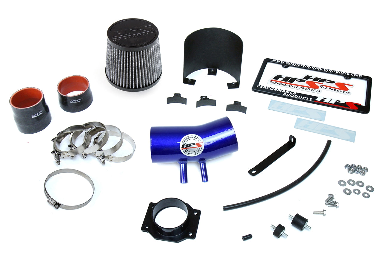 Hps Cold Air Shortram Intake Kit 1999 04 Nissan Frontier 3 3l V6 Non Supercharged Blue 7 604bl Hps Performance Products