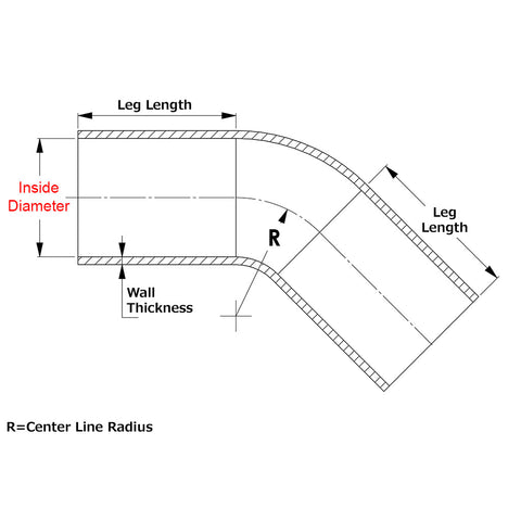 HPS 3/8 ID, Silicone 90 Degree Elbow Coupler Hose, High Temp 4-Ply  Reinforced, Leg Length on Each Side: 4-1/2, 100 Psi Max. Pressure,  SEC-8746-BLK