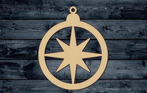 Christmas Ornament Globe Stars Wood Cutout Unpainted Blank Shape Sign 1/4 inch thick