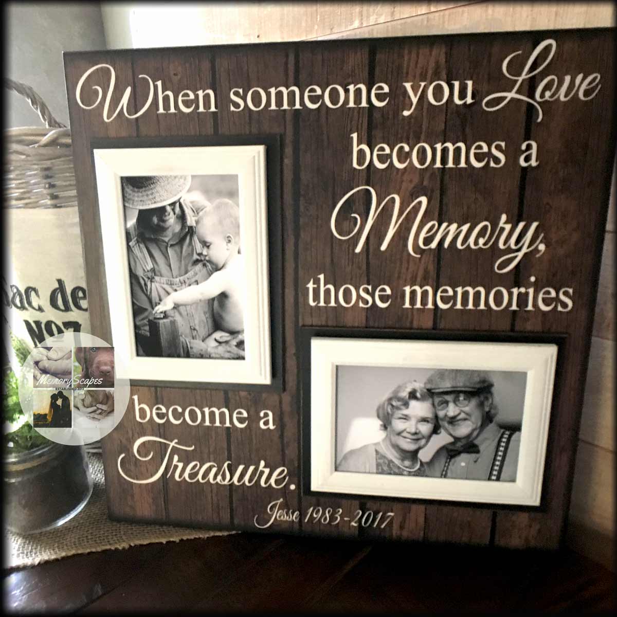Those Memories a Treasure Loss of Husband Frame