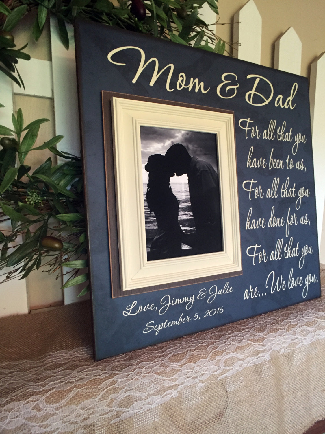 Mom Dad Thank You Wedding Gift For Parent From Bride And Groom