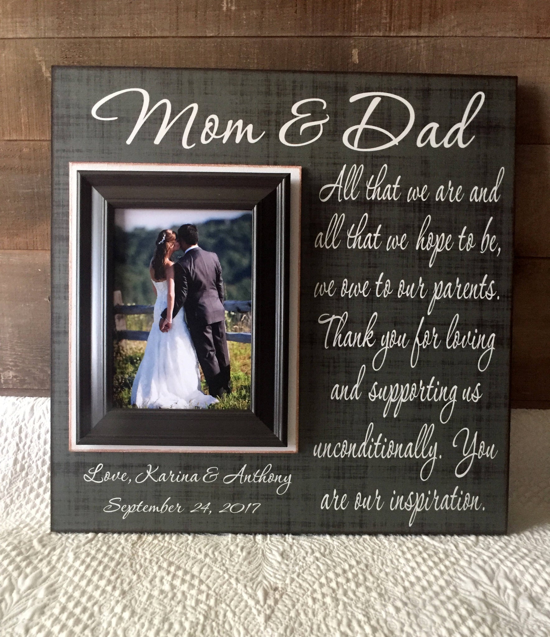 mother and father wedding gifts