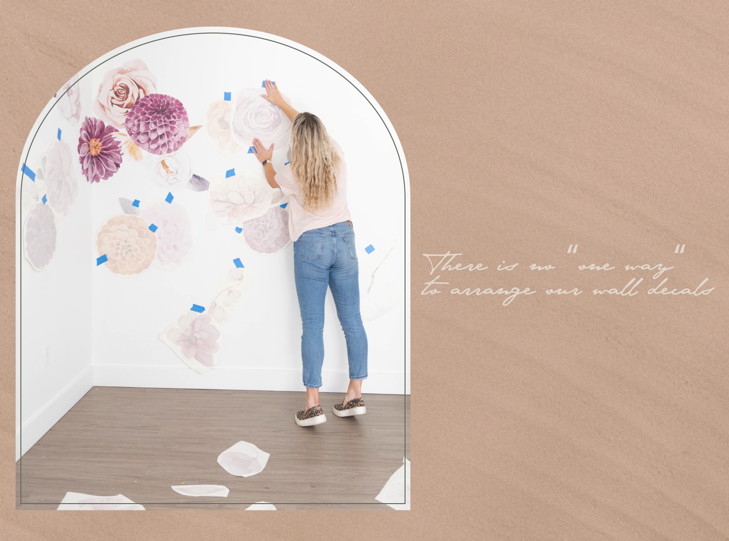 Girl arranging wall Decals