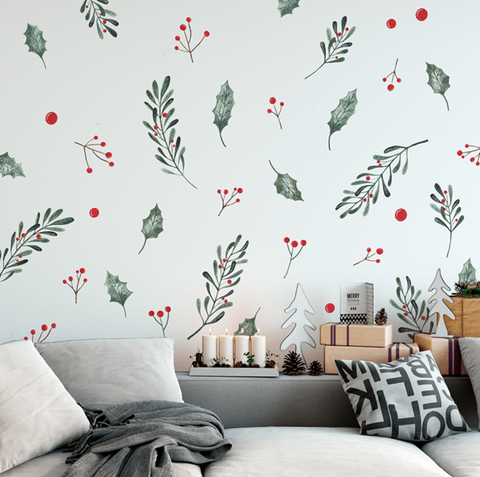 Christmas Holly Wall Decals