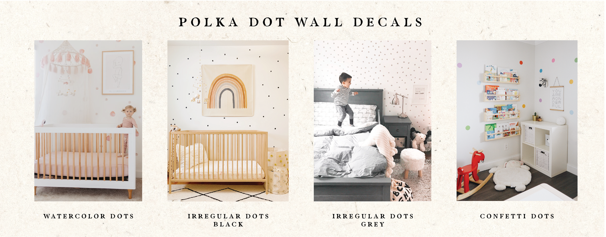 Polka dot wall decals