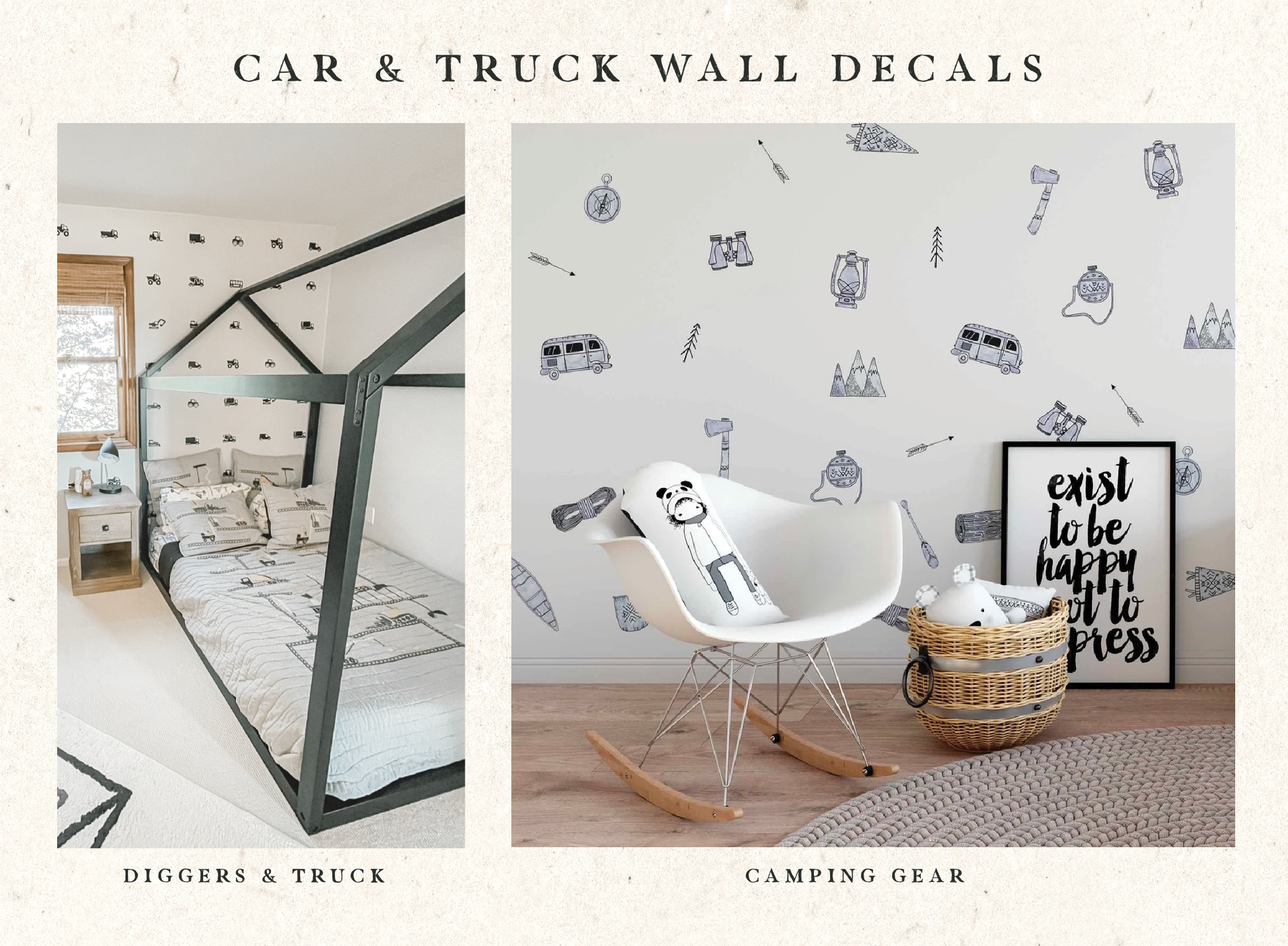 Car and truck wall decals