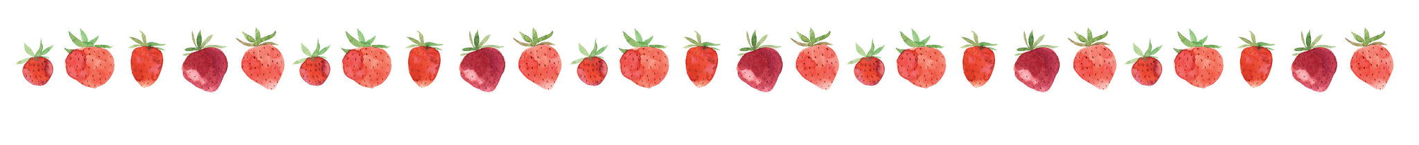 line of strawberries