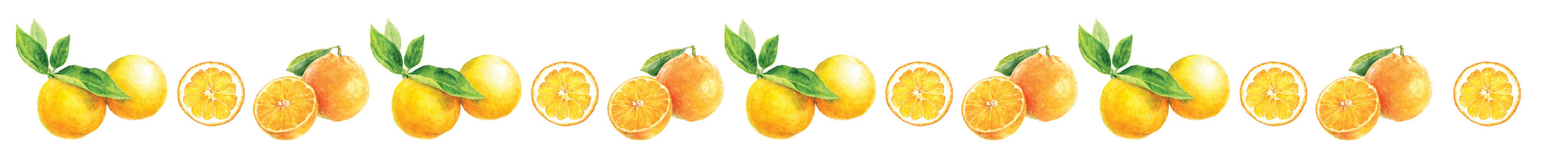 line of oranges