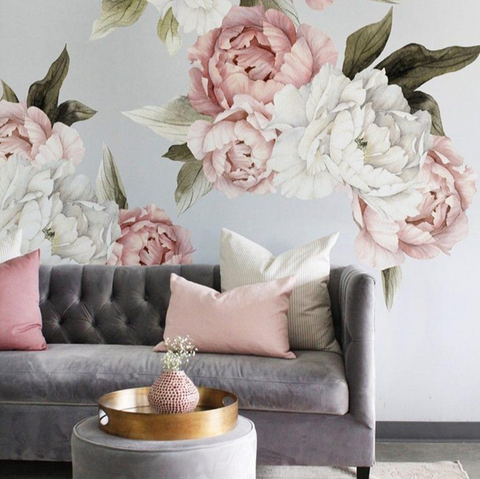 Blushing Peonies Wall Decals