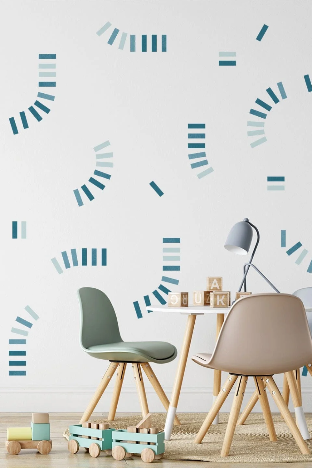 Urbanwalls Rectangle Wall Decals in playroom