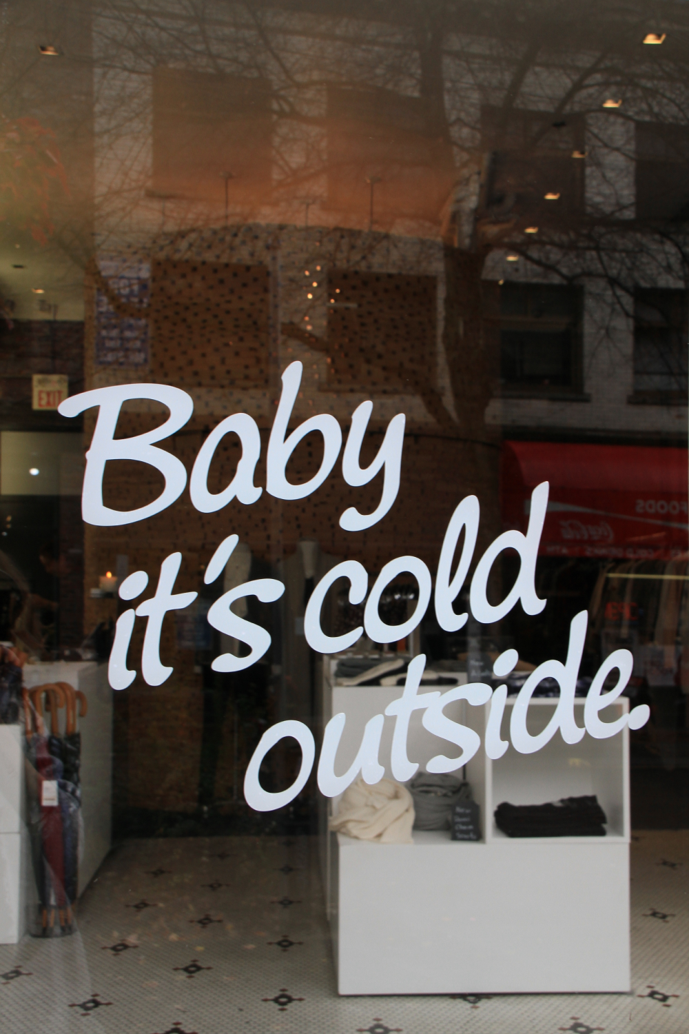Baby it's cold outside window decal by Urbanwalls