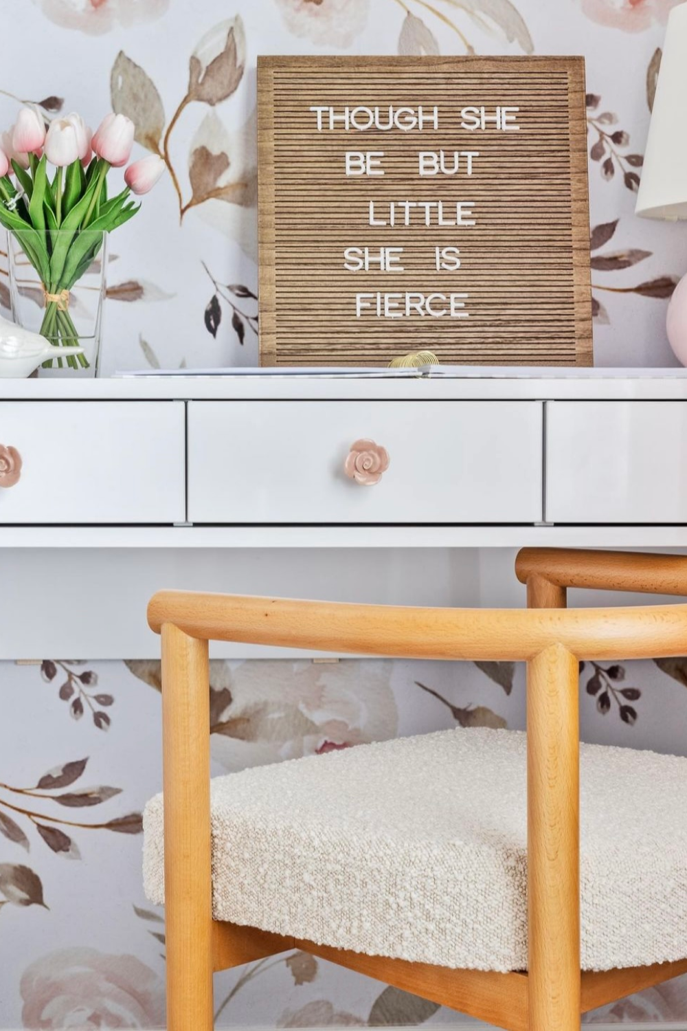 desk with personalized memo board