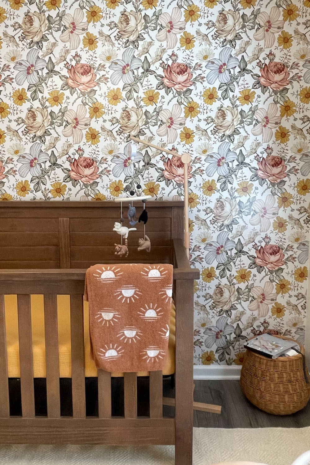 girls nursery decor ideas wallpaper - prairie florals wallpaper urbanwalls