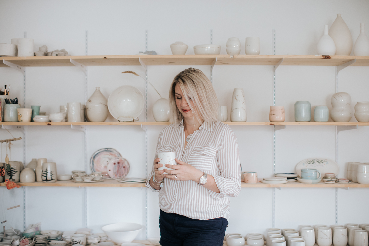 three corner artisan pottery studio owner aleena webber