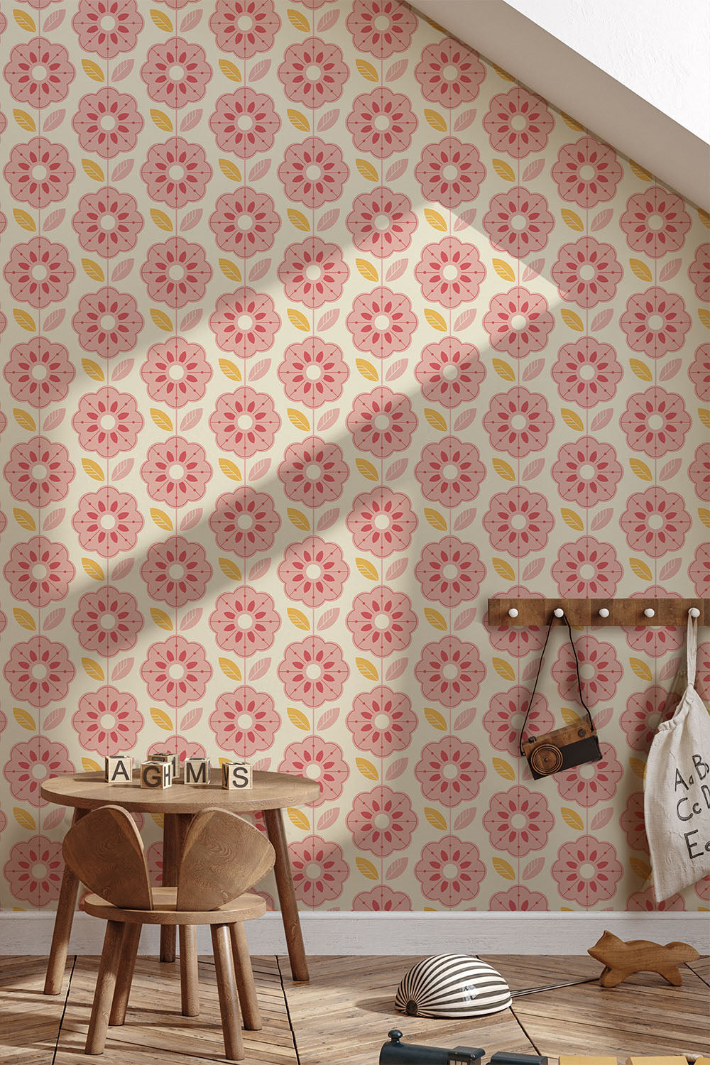 kids playroom with fleur wallpaper urbanwalls