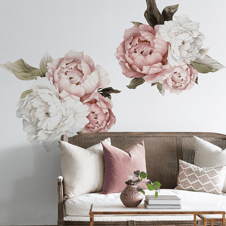 Blushing Peonies Wall Decals | Urbanwalls