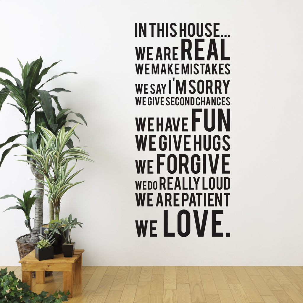 In This House We Do Wall Sticker Urbanwalls