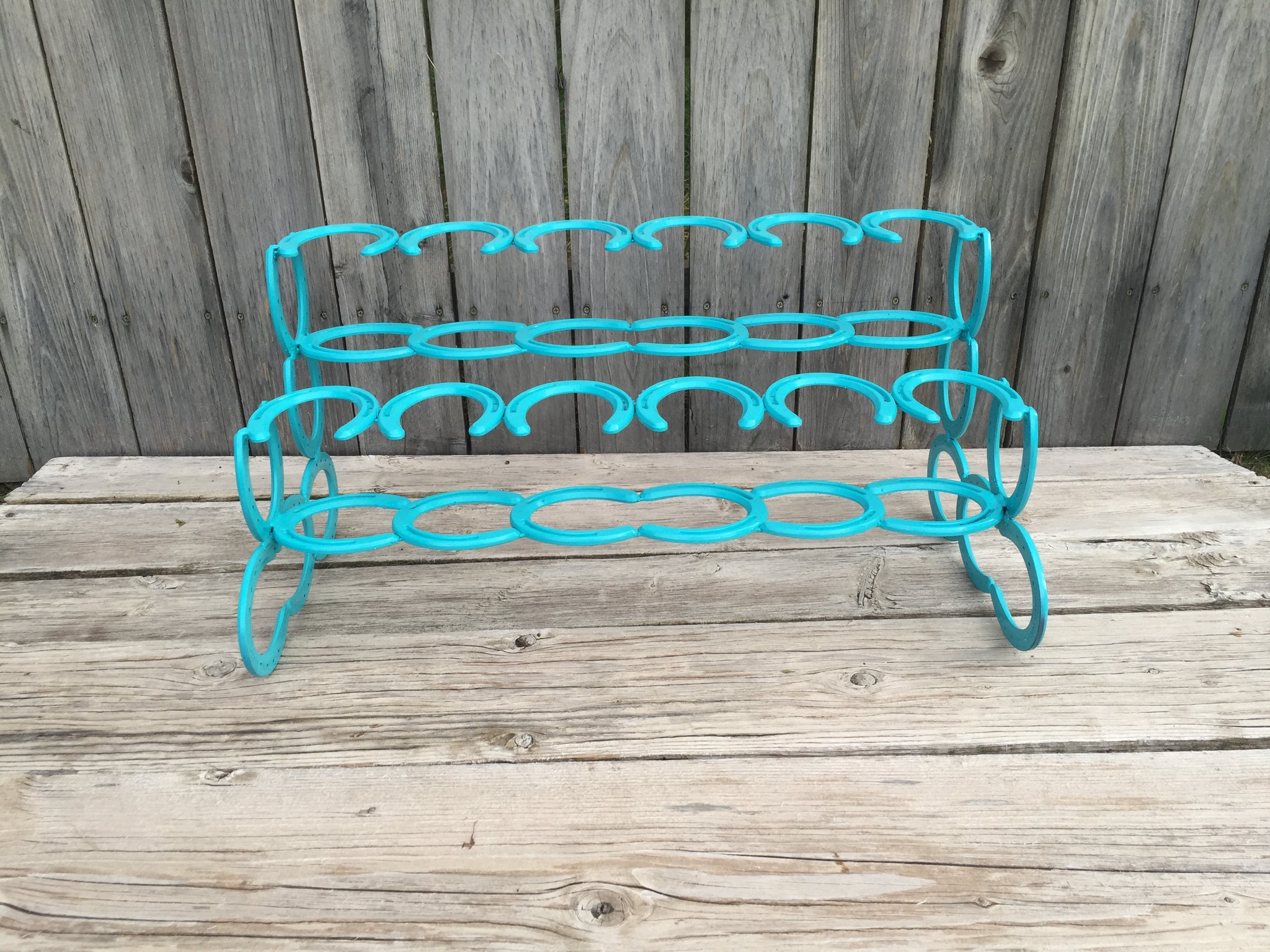 horseshoe shoe rack