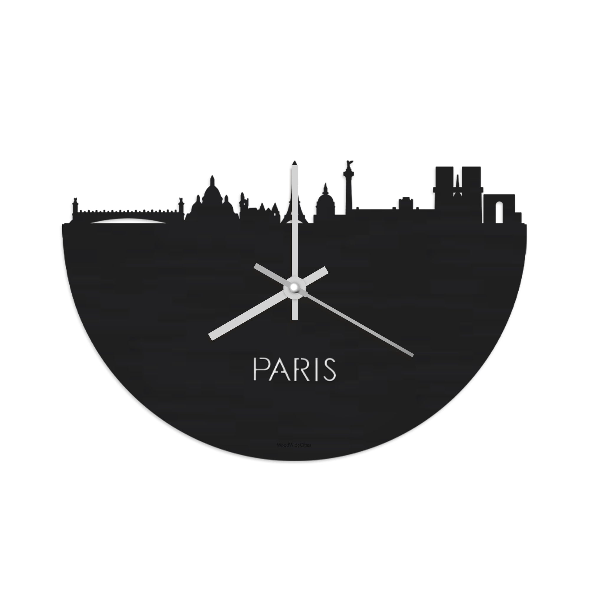 Skyline Clock Paris Black
