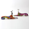 Art Creative Graffiti Durbin Dog Resin Figurines