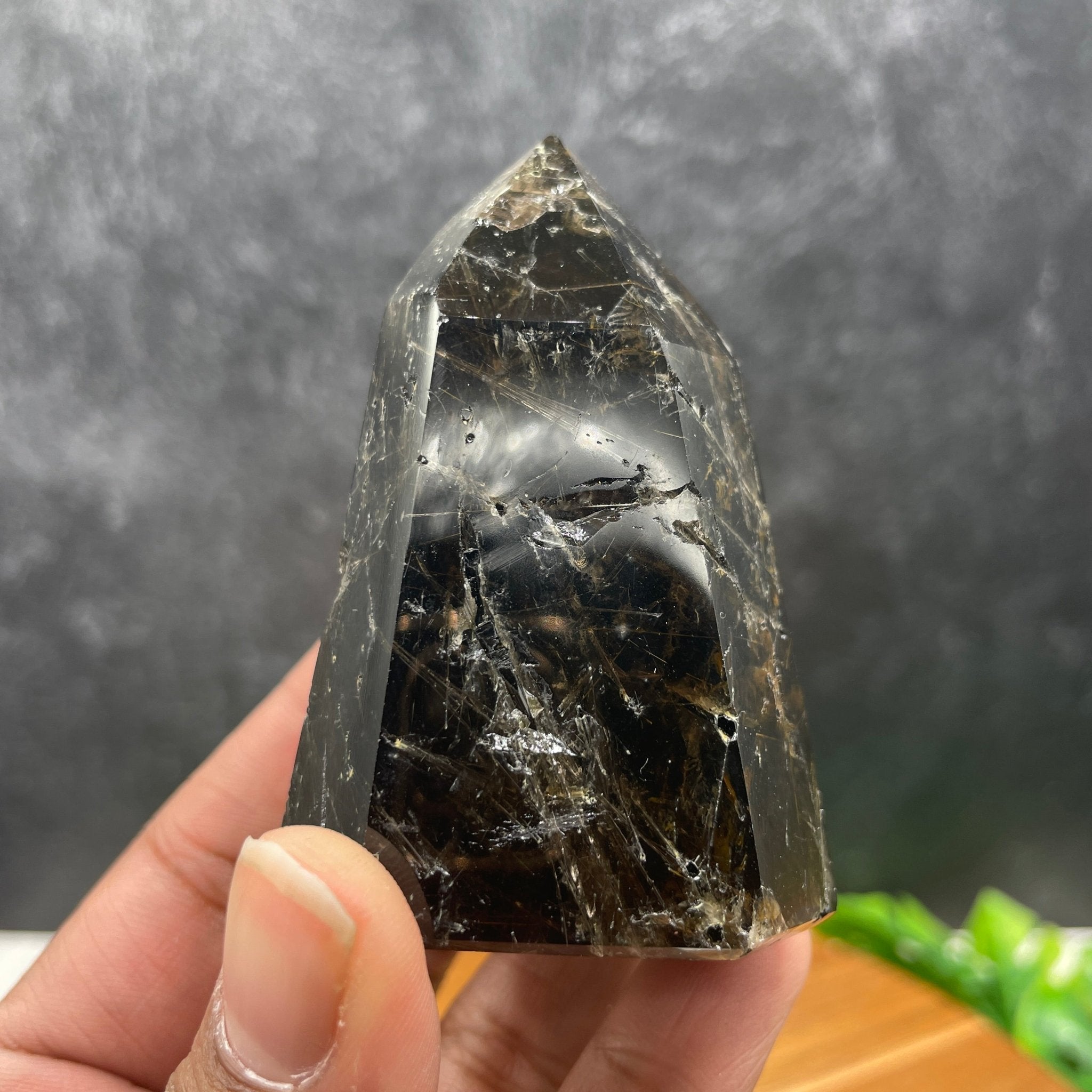 Rutile in Smoky Quartz