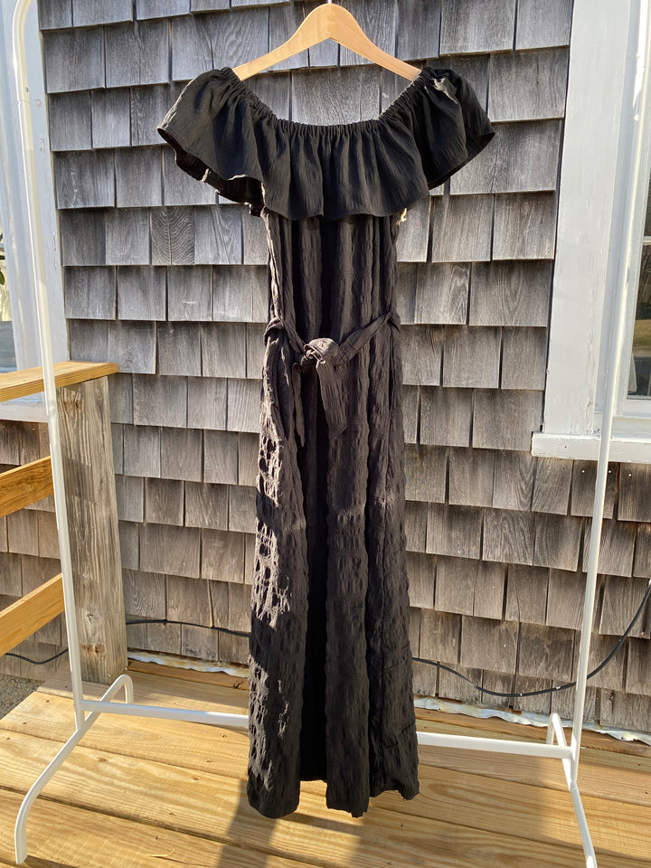 Melanie Off Shoulder Maxi Dress - Long Black Dress