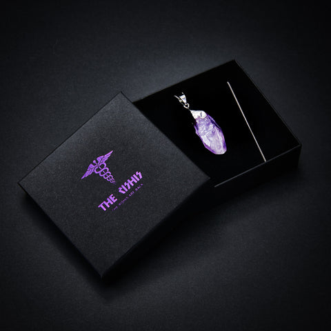 Raw Amethyst Crystal Necklace form The Rishis Are Back Collection