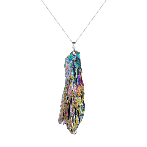 Raw Aura Tourmaline Cluster Necklace from The Rishis Are Back Collection