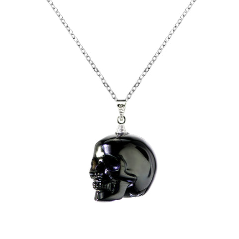 The Black Obsidian Healing Crystal Skull from The Rishis Are Back Collection