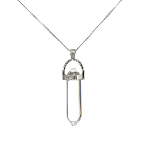 Clear Quartz Crystal Necklace from The Rishis Are Back Collection