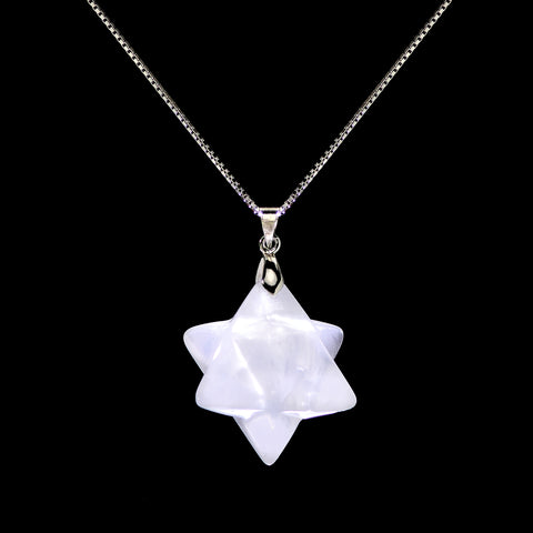 Clear Quartz Healing Crystal  Merkaba Necklace from The Rishis Are Back Collection