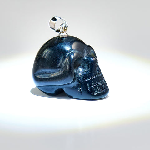 Black Obsidian Crystal Skull Pendant