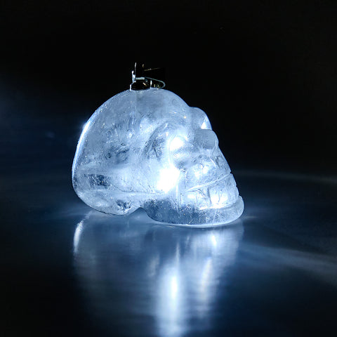 Clear Quartz Crystal Skull Pendant