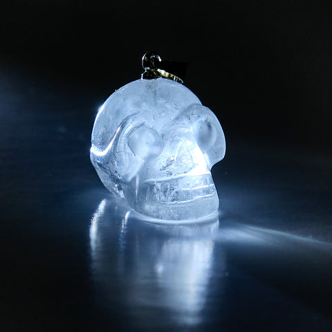 Clear Quartz Crystal Skull Pendant