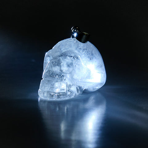 Clear Quartz Crystal Skull Pendant
