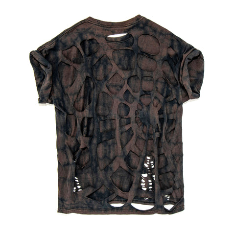 Authentic Vintage Distressed Cut Out T-Shirt, Freak Skull