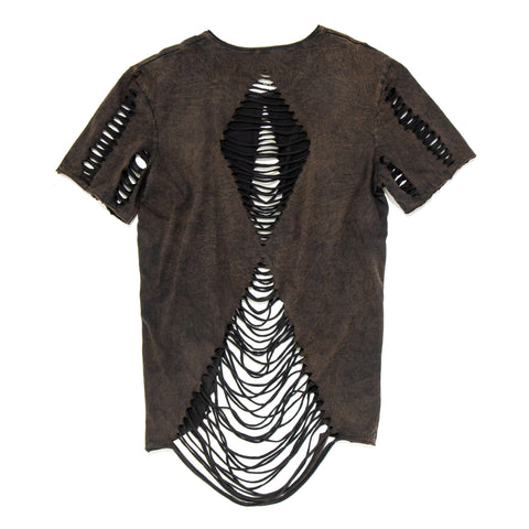 distressed cut out vintage wash t-shirt Mad Max