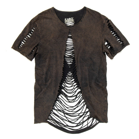 distressed cut out vintage wash t-shirt Mad Max