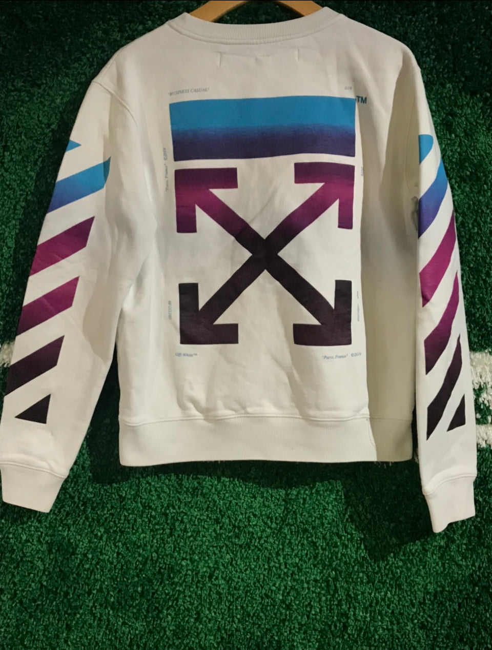 off white gradient crewneck