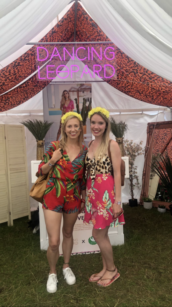 two people dressed in Dancing Leopard at Dancing Leopard Boxpark shop